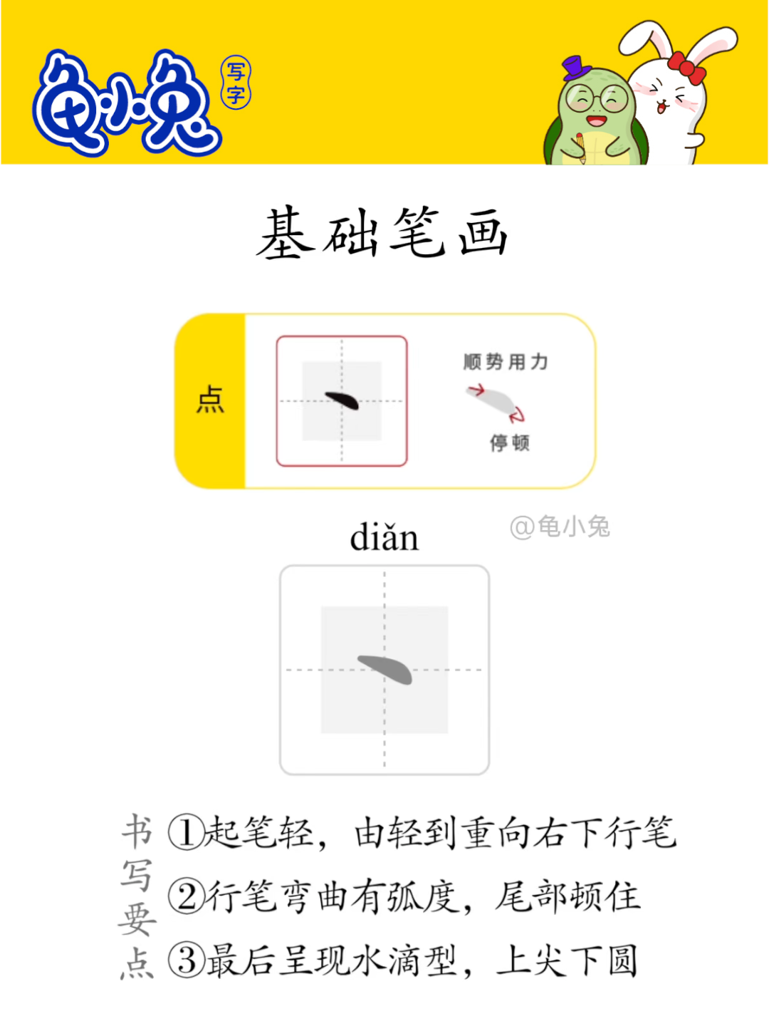 基础笔画：点